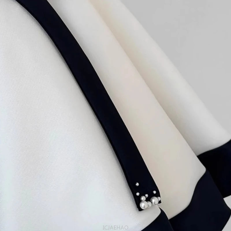 Elegant Princess Baby Girl Satin 1st Birthday Dress Wedding Flower Girl Princess Gown Black White Classic Party Outfit Clothes