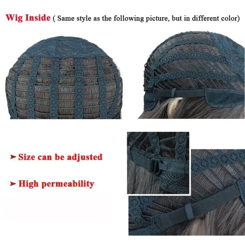 Umamusume Pretty Derby Rice Shower Wig With Ears Cosplay Costume Heat Resistant Synthetic Hair Women Dark Brown Long Wigs