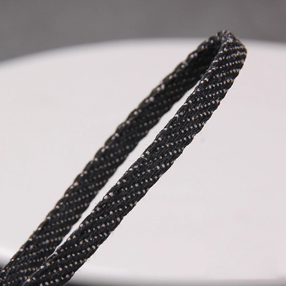 5meters 5mm Denim Strap Falt Cord Cowboy Fabric Rope for DIY Crafts Bracelets Hair Accessory Making Home Decor Findings