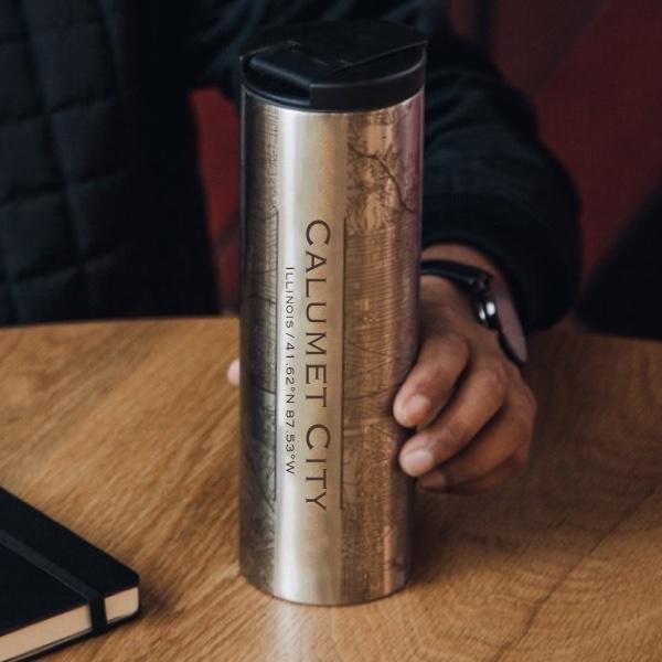 Calumet City - Illinois Map Tumbler