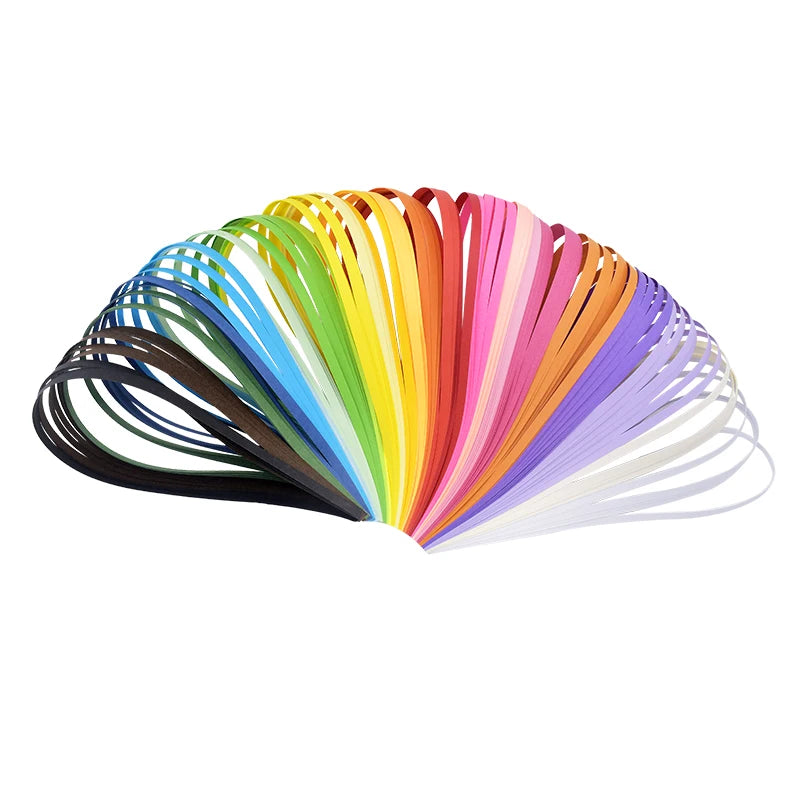 260pcs Quilling Strips Paper Mixed Color Origami Paper craft Diy Hanmade Folding Lucky Wish Star Origami Paper 3/5/7/10mm 390mm