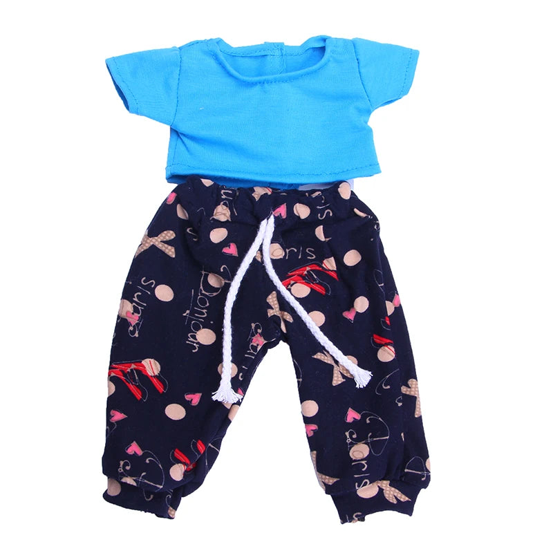 Blue Sportswear Doll Clothes Basketball Gym Shoes For 18inch American Doll 43Cm Reborn Baby items & Logan Boy Dolls Accessories