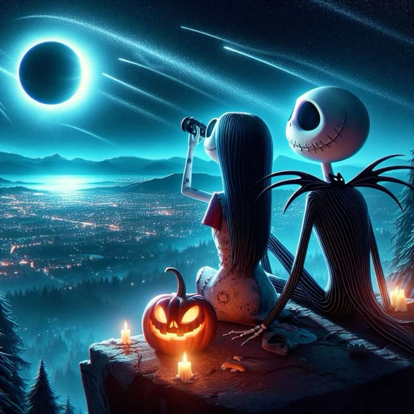 Disney 5D Diamond Embroidery Jack Rhinestone Pictures Painting Cartoon Full Drill Mosaic Nightmare Before Christmas Holiday Gift