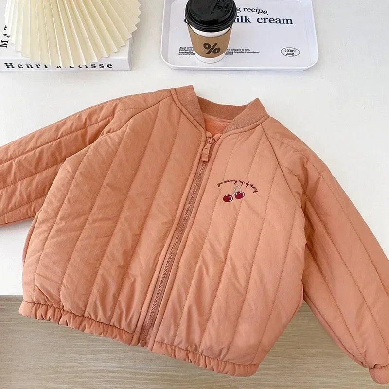 Autumn Winter Children's Warm Cotton Jackets Baby Fleece Kids Clothes 1-6Y Toddler Girl Boy Outerwear Coat