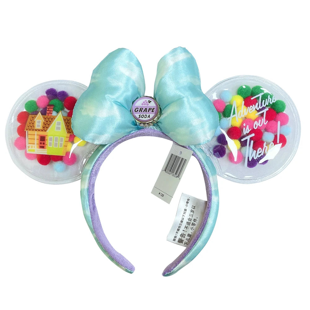 Disney Princess Mickey Mouse Headband Mickey Ear Rapunzel Snow White Sequin Bow Hair Hoop Gift Girl Accessories Christmas Gift