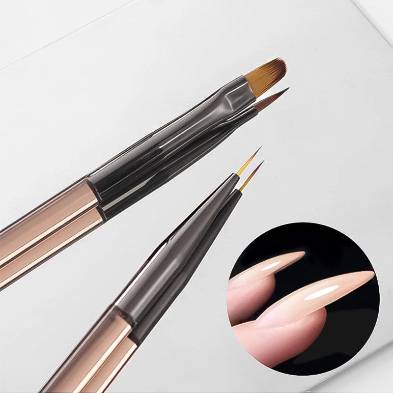 1pc Nail Brush Extension Nail Gel Rhinestone Dual-Ended Handle French Tip For Manicure Design Polish Gel Liner Professional Pen