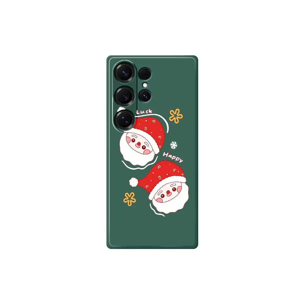 Cute Christmas Phone Case For Samsung Galaxy S25 S24 S23 S22 S21 S20 Ultra Plus S10 Plus S24FE S23 FE S22FE S21 FE S20 FE Cover
