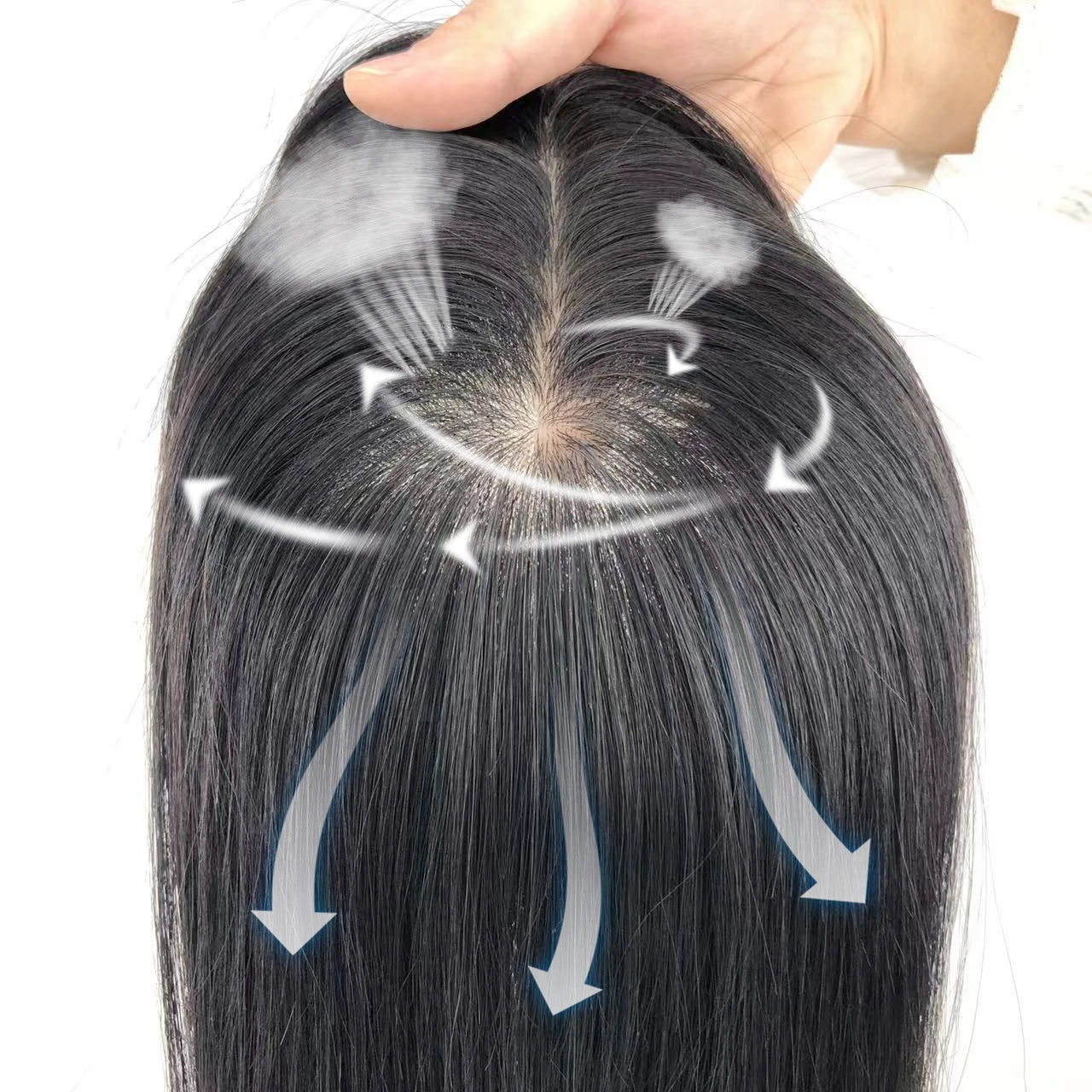 Wet and Wavy Women Toupee Clips In HairPiece Silk Base Chinese  Virgin Human Hair Topper Curly Silk Top Skin Scalp Breathable