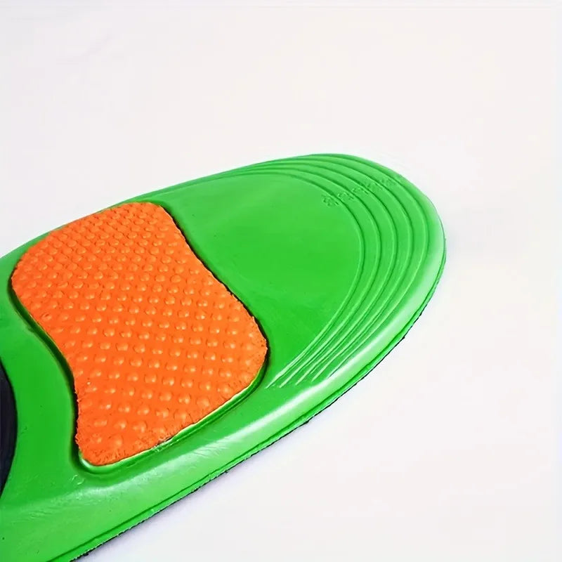 Unisex Arch Support Insoles - High Elastic Foam & Nylon Washers | Shock Absorption, Heel Cushion & Sole Protector for Sports, Wo