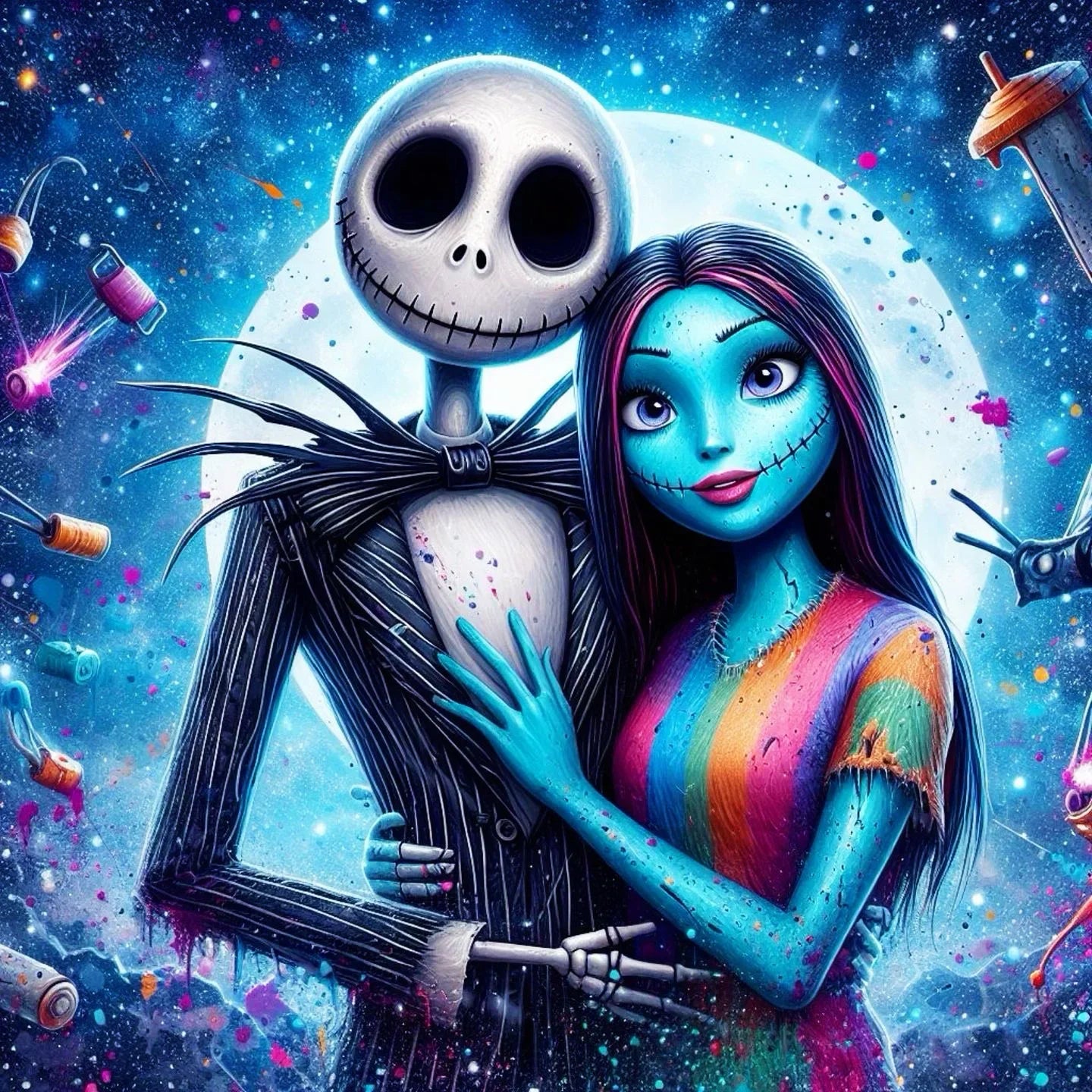 Disney 5D Diamond Embroidery Jack Rhinestone Pictures Painting Cartoon Full Drill Mosaic Nightmare Before Christmas Holiday Gift