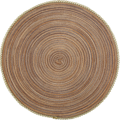 1pcs Christmas Round Kitchen Durable Insulated Mat High Quality Polyester Placemat Washable Table Mats for Dining Table