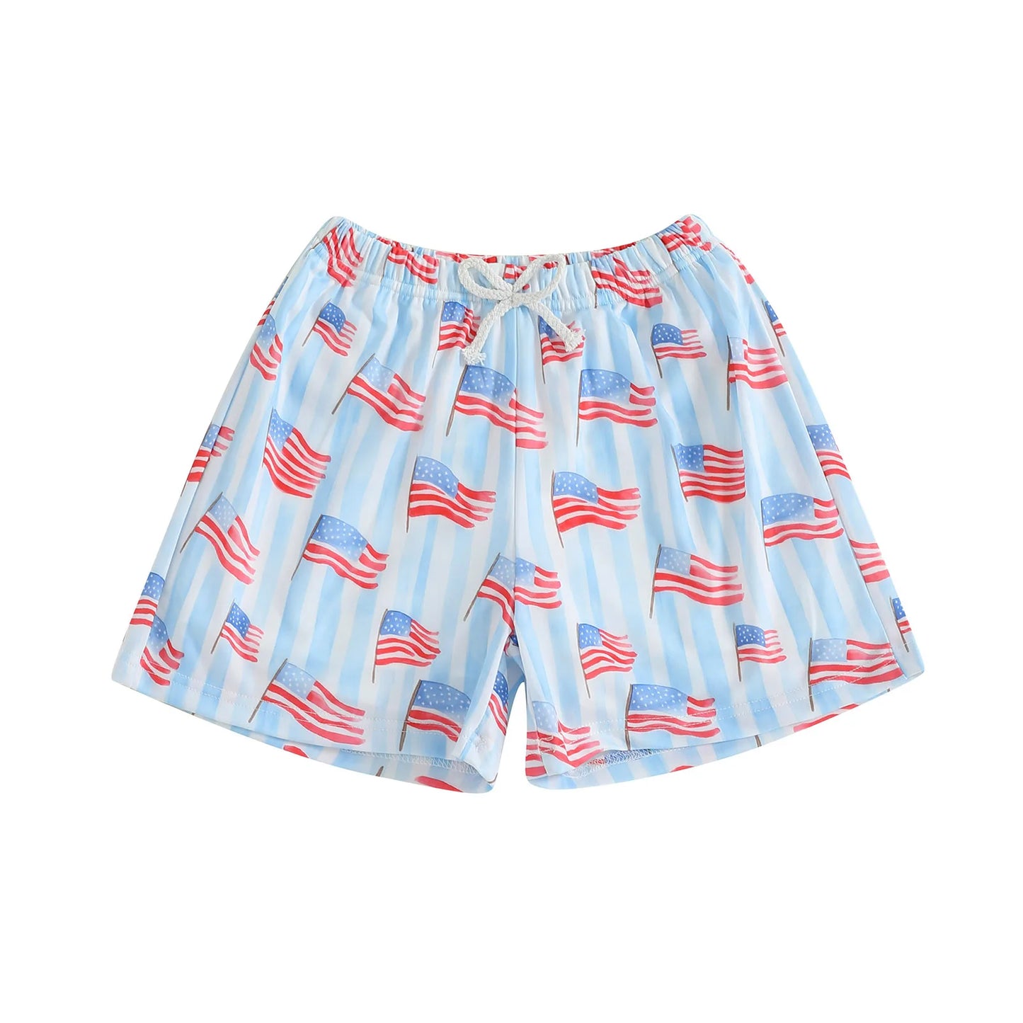 Toddler Boy Patriotic Beach Shorts Flag Popsicle Print Casual Elastic Short Pants for Newborn Baby Cute Clothes