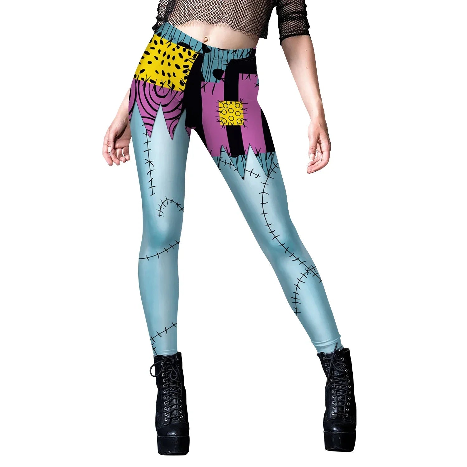 Party Adult Woman Disguise Sally Dress Leggings Cosplay Movie Scary Gothic Jumpsuit Role Play Carnival Halloween Costumes