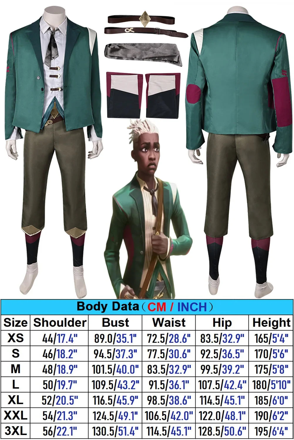 CosplayDisguise Arcane Ekko Cosplay Clothing 2024 Game LoL TV 2 Costume Adult Men Roleplay Male Role Play Fancy Dress Up Party C