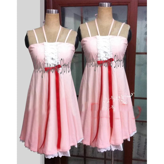 customized-Women's Cosplay Shinobu Oshino pink lolita dress Costume Halloween Christmas Party Costume