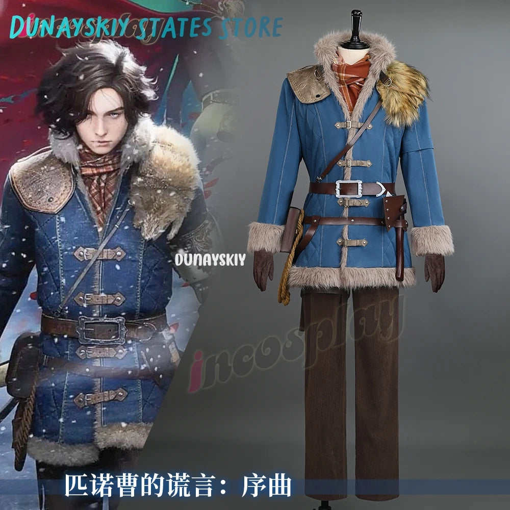 Lies of P: Overture Male lead P Cosplay Costume Coat pants belt props accessories scarf set Halloween party new fashion uniform