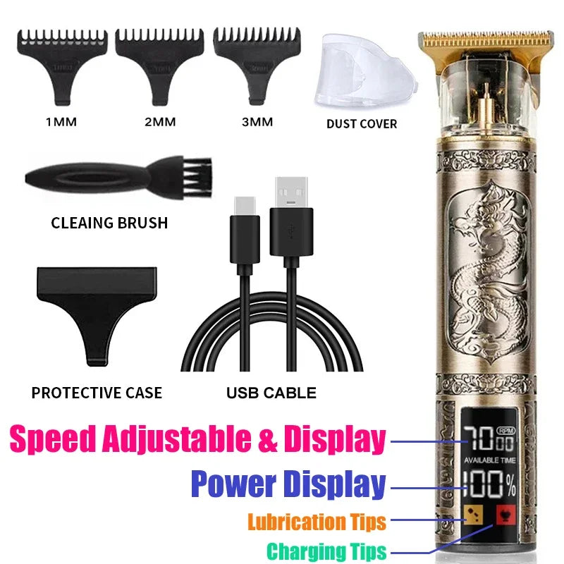 Three-speed Variable Gear T9 Hair Clipper Shaving Hair Trimming Hair Trimming Electric Shaver Boyfriend Gift Barber Clippers