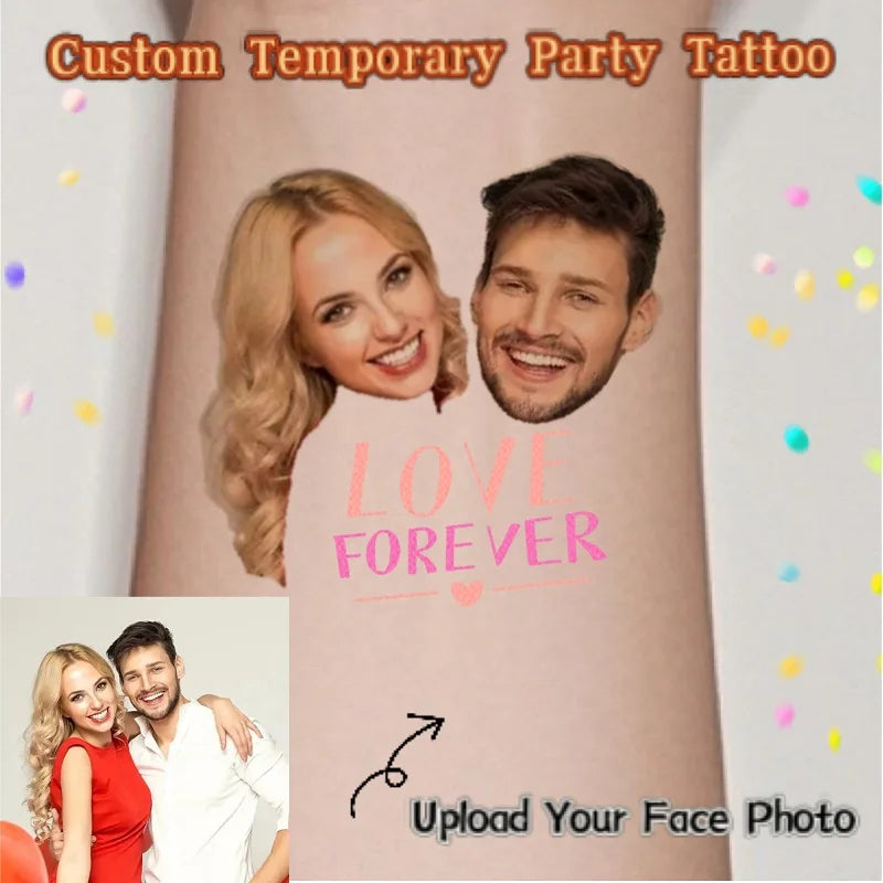40PCS Customizable wedding temporary tattoo sticker personalized couple lover Proposal Bride groom decoration dressing up marrym