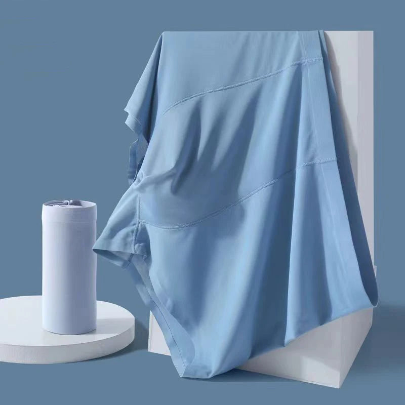 1Pcs Traceless Panties Men's Boxer Shorts Ice Silk Underwear Thin Underpants Sexy Panties Breathable Elastic Lingerie Wholesale