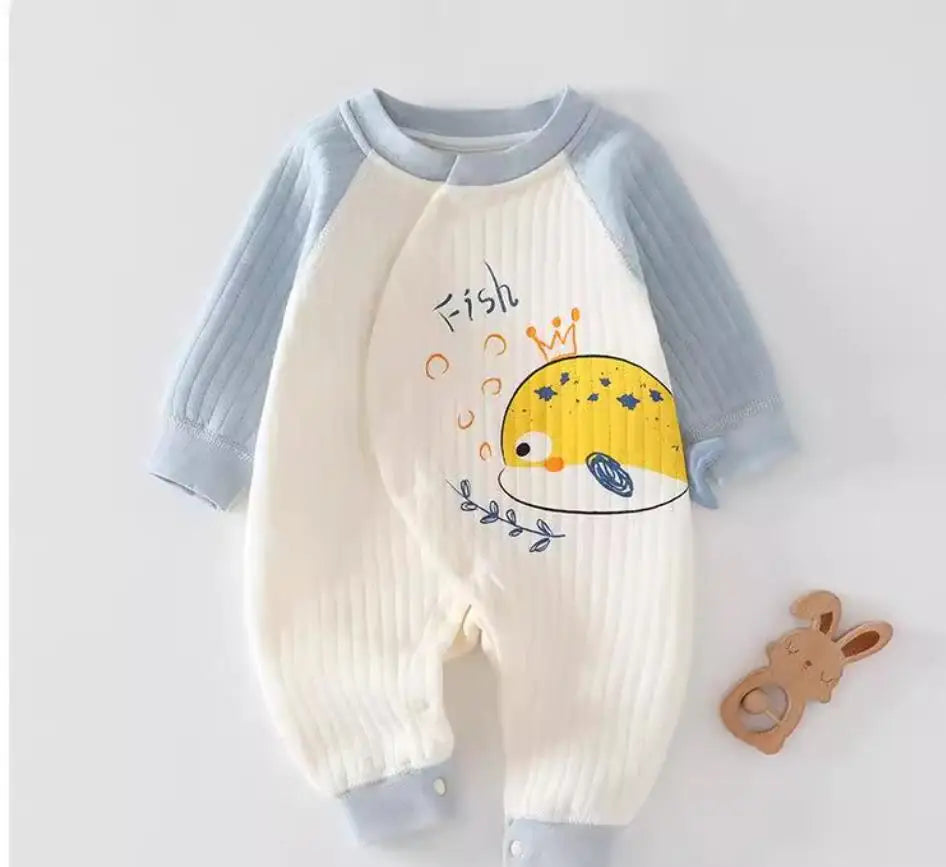 Pure cotton warm clothes for newborn babies 1