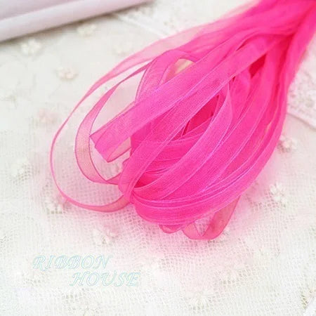(40 meters/pack) 1/4''(6mm) Organza Ribbons Wholesale Gift Wedding Christmas Decoration Wrapping ribbons Handmade DIY