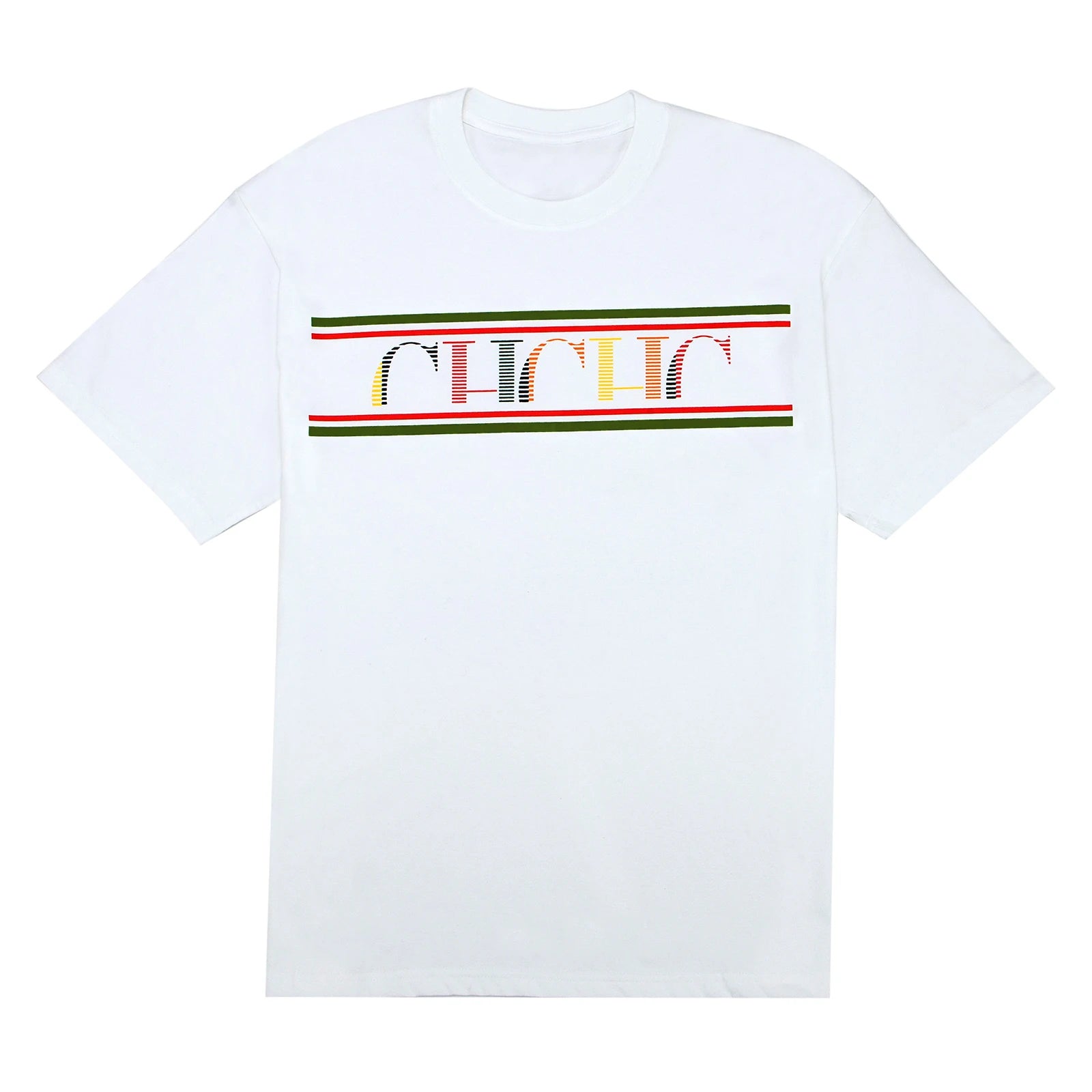 Vintage Stripe Letter Tee 230g Cotton Drop Shoulder Retro Casual Luxury Trendy Top Women Unique Fashion