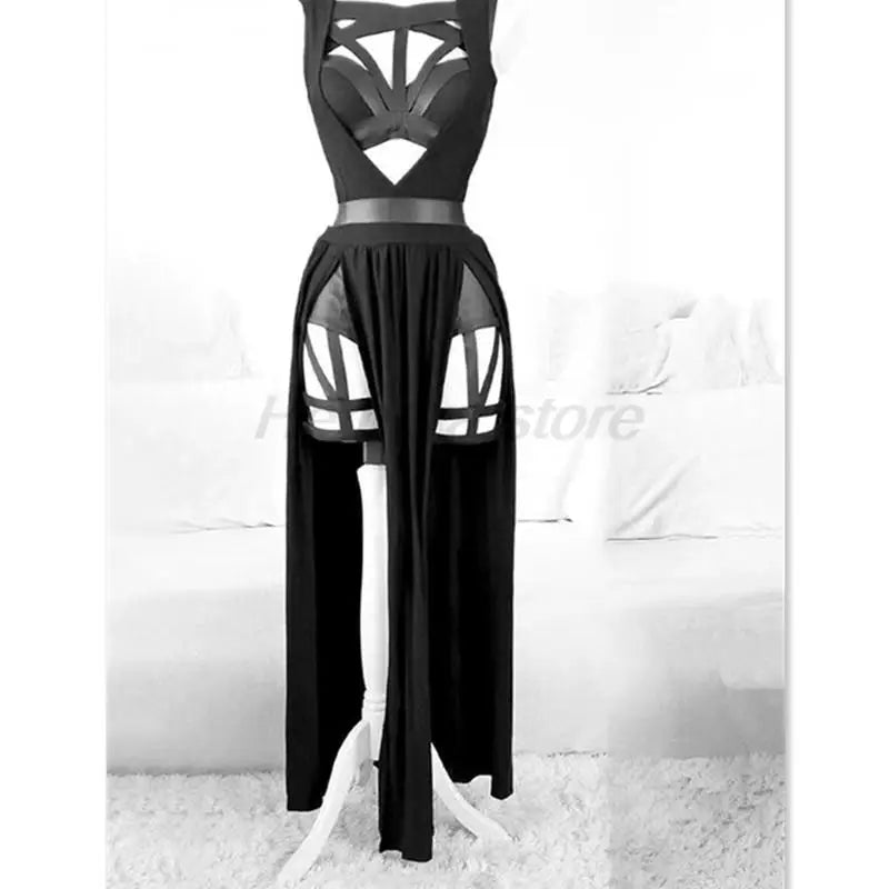 Anime Yor Forger Cosplay Lingerie Nightdress Sleeveless Bandage Vest Hollow Out Sexy High Split Dress Mesh Pajamas Dropship