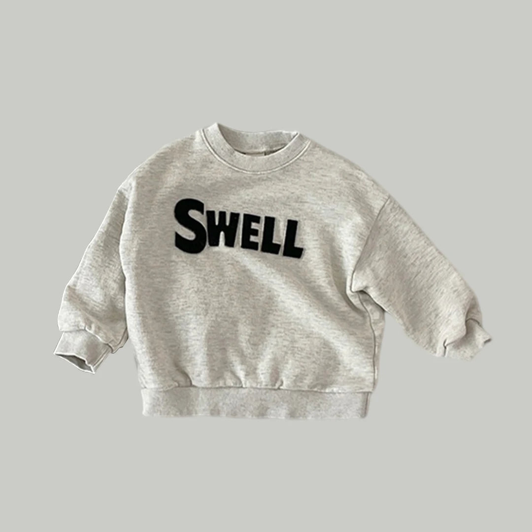 Korea Baby Boys Sweatshirt Loose Fashion Letter Sports Sweatshirts Toddler Girl Pullover Sweater Cotton Tops Boy Kids Clothes