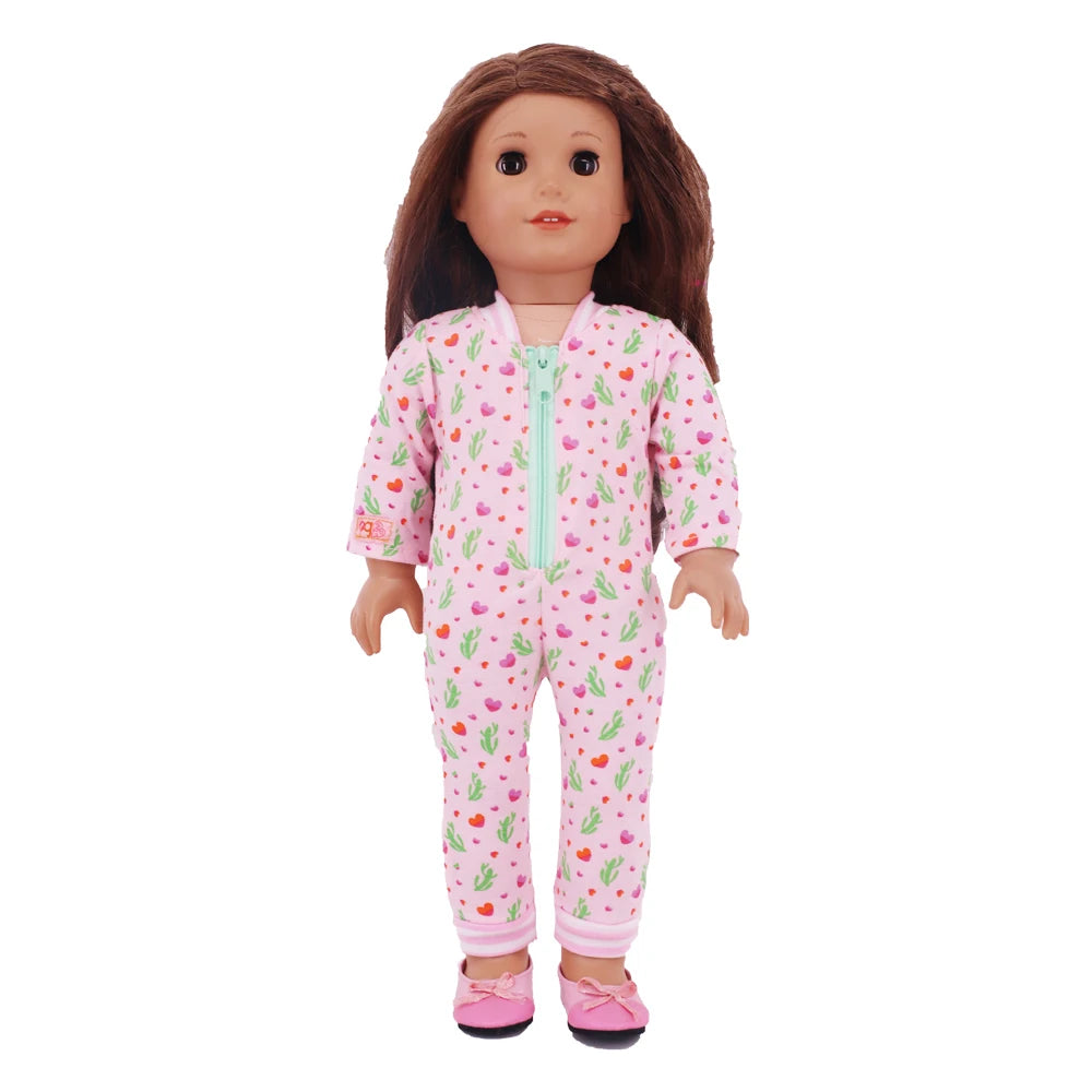 43Cm Baby Doll Clothes Accessories Pink Series Pajama Swimsuit for 18inch Girl American & 43 cCm Baby Reborn Doll,Our Generation