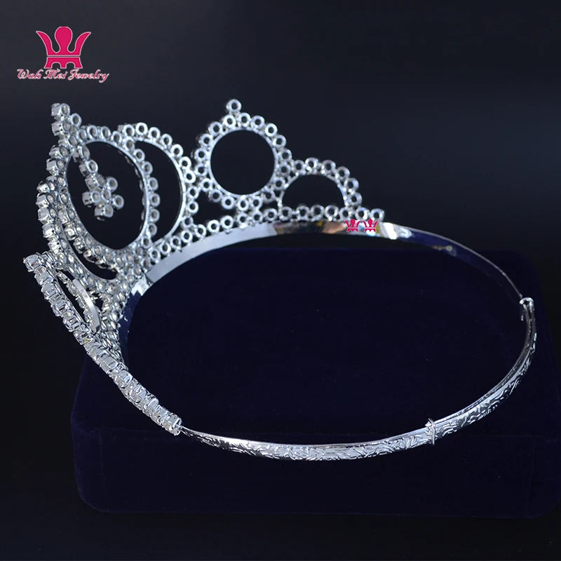 Zircon Tiara Crystal Rhinestone Crowns Bridal Wedding Hair Accessories Princess Queen Formal Party Prom Night Clup Show mo190