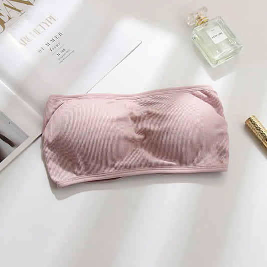 Invisible Chest Strapless Bra Fashion Cotton Sexy Tube Top Inside Dress Female Lingerie Chest Wraps Summer