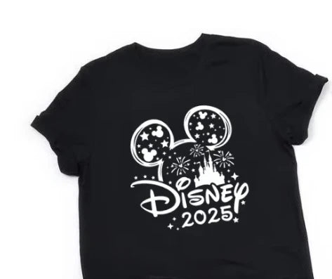 2025 Disney Travel Mickey Minnie and Mouse Family Shirts Mom Dad Brother and Child T-shirts Baby Clothes Family Outfits