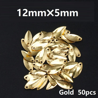 50Pcs/lot DIY Fishing Spinner Sequin Rings Bait Lures Makou water drop tablet Anti secant line Metal Noise Spoon Accessories