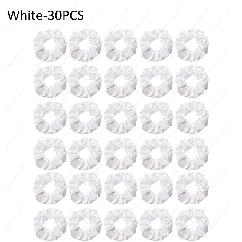 LED Luminous Scrunchies Hairband Glowing Elastic Hair Tie Rope for Women Girls Glow in the Dark Party Hair Accessory