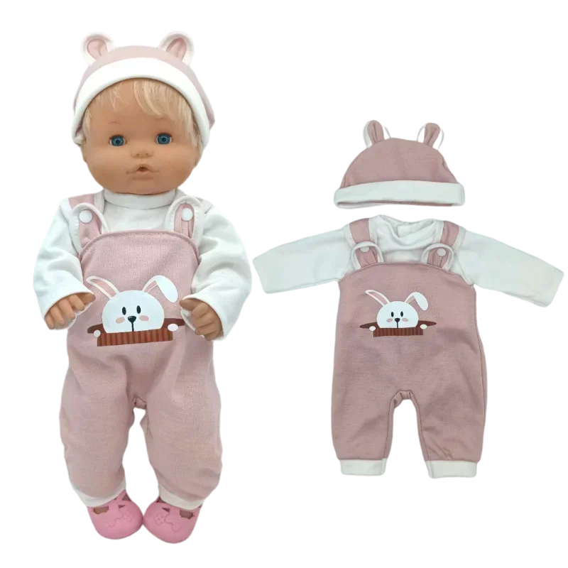 40cm Baby Doll Boy Clothes Grey Rompers Sock Hat For 38 Cm Nenuco Doll Clothing Ropa Y Su Hermanita Toys Wears