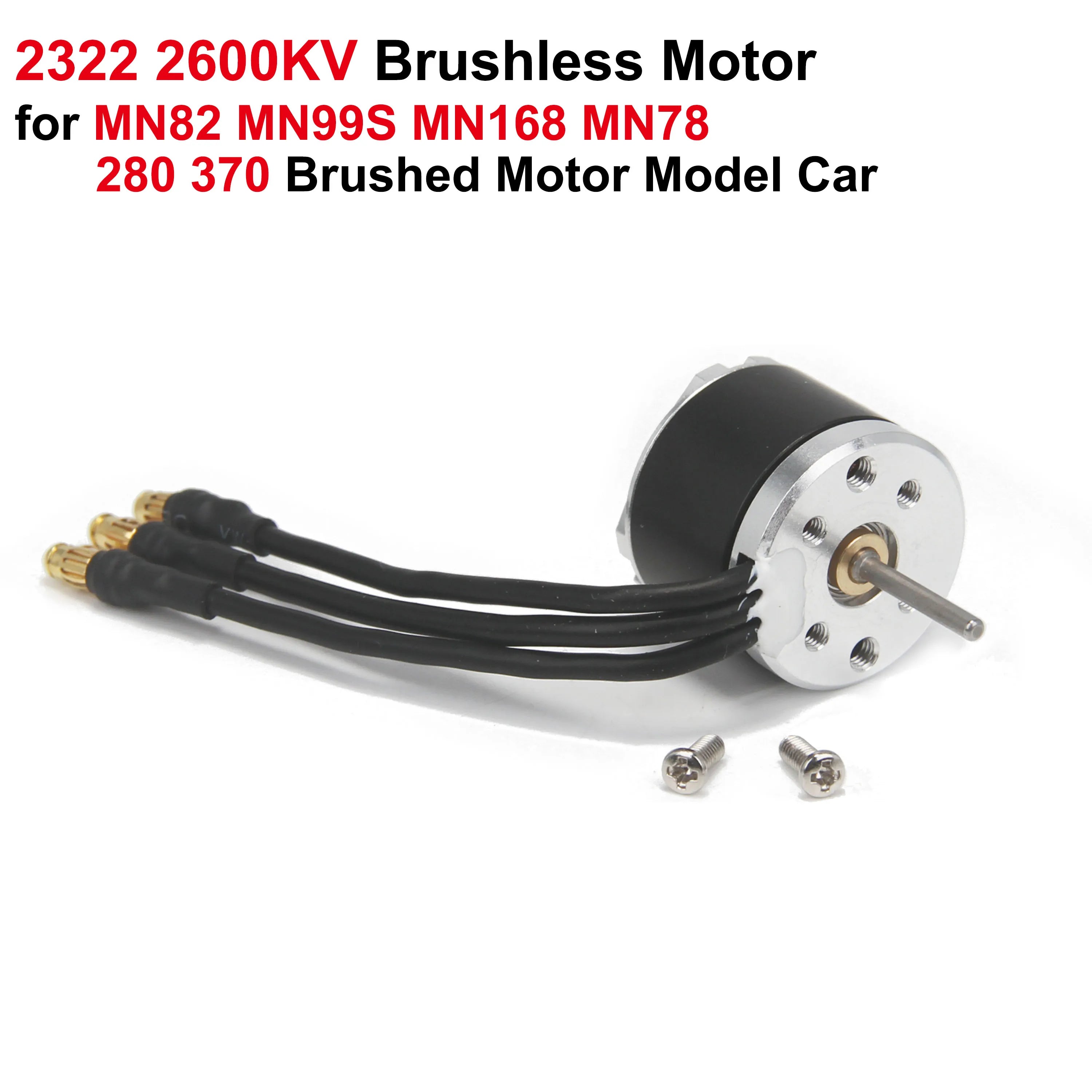 2322 2600KV Outrunner Brushless Motor for 1/10 1/12 1/14 1/16 RC Car Crawler AXIAL SCX24 280 370 Brushed Motor Upgrade Power Kit