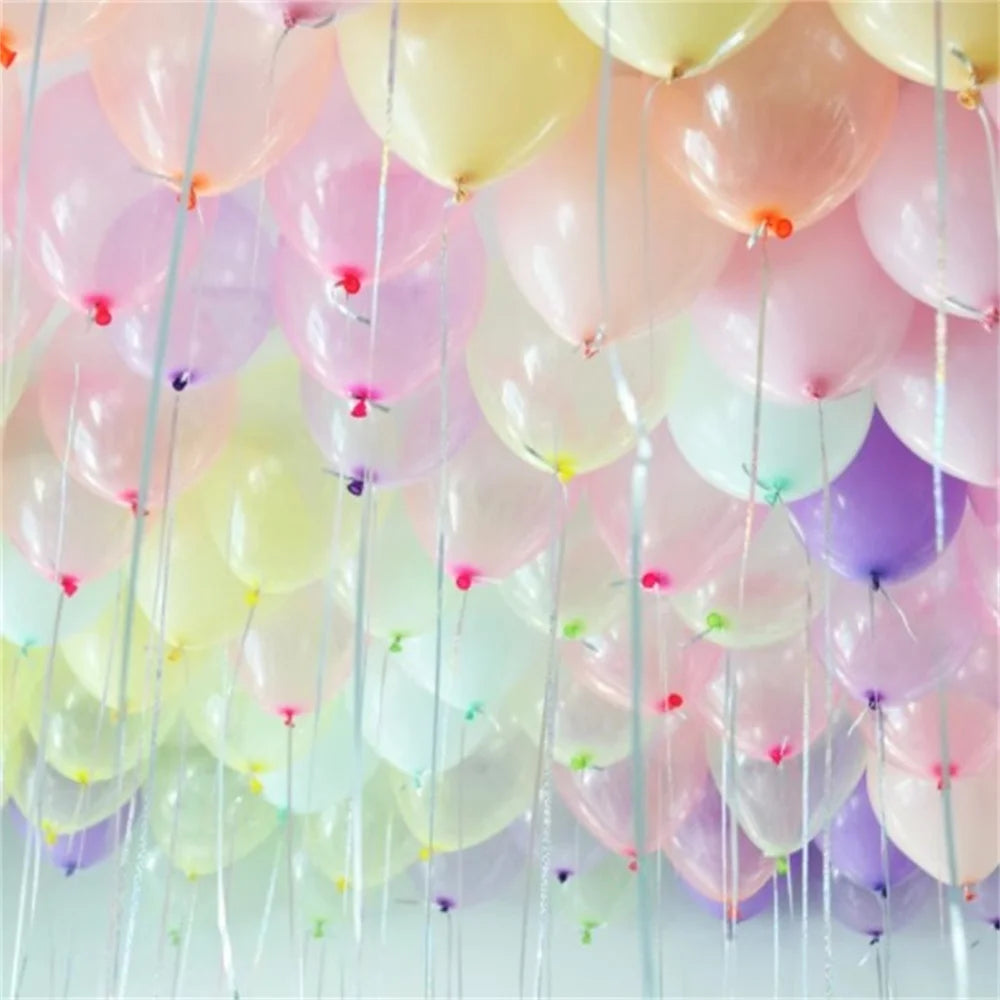 100pcs Colorful Crystal latex Balloon 10 inch Transparent Bubble Latex Balloons Kids toys Birthday Wedding party decorations