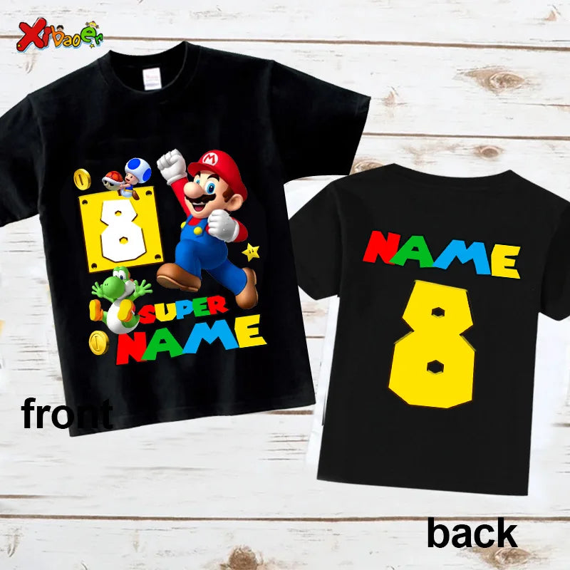 6th Birthday Boy Shirt Matching Outfits T Shirts Party Kids Shirts Baby Boy Clothes Shirts 7th Birthday Custom Name T Shirt Top