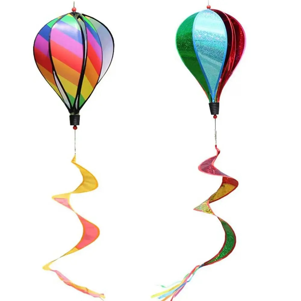 Strip Style Hot Air Balloon Wind Spinner Colorful Hanging Garden Wind Spinners Cute Large Children's Toys Kindergarten
