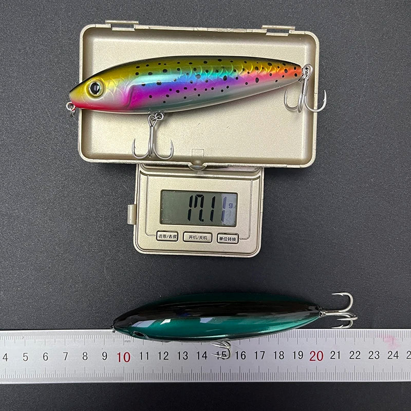 17g 100mm Floating Pencil Fishing Lure Surface Walk the Dog Artificial Bait for Saltwater Skitter Walk Topwater Fishing Supplies