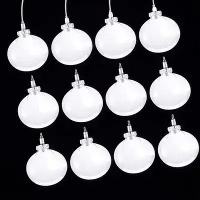 12pcs DIY 60mm Transparent Clear Bauble Fillable Balls Christmas Tree Balls Christmas Tree Hanging Decor Xmas Party