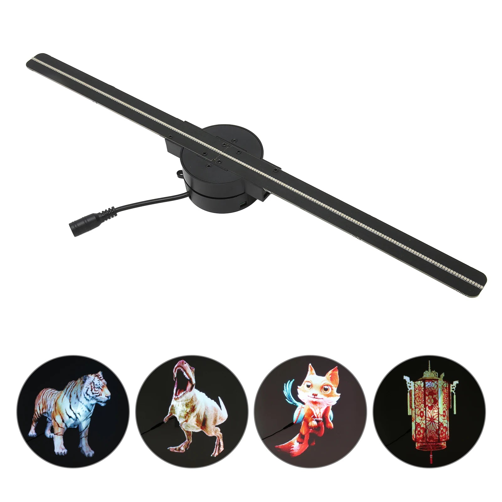 3D Hologram Fan 16.5in 2000x224 WiFi 3D Projector with 224 LED Light Beads for Business Store Advertising Christmas Halloween