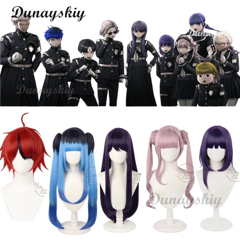 Darumi Amemiya Sumino Takumi Shizuhara Hiruko Game The Hundred Line Kako Tsukumo Cosplay Wig Hair Last Defense Academy Party