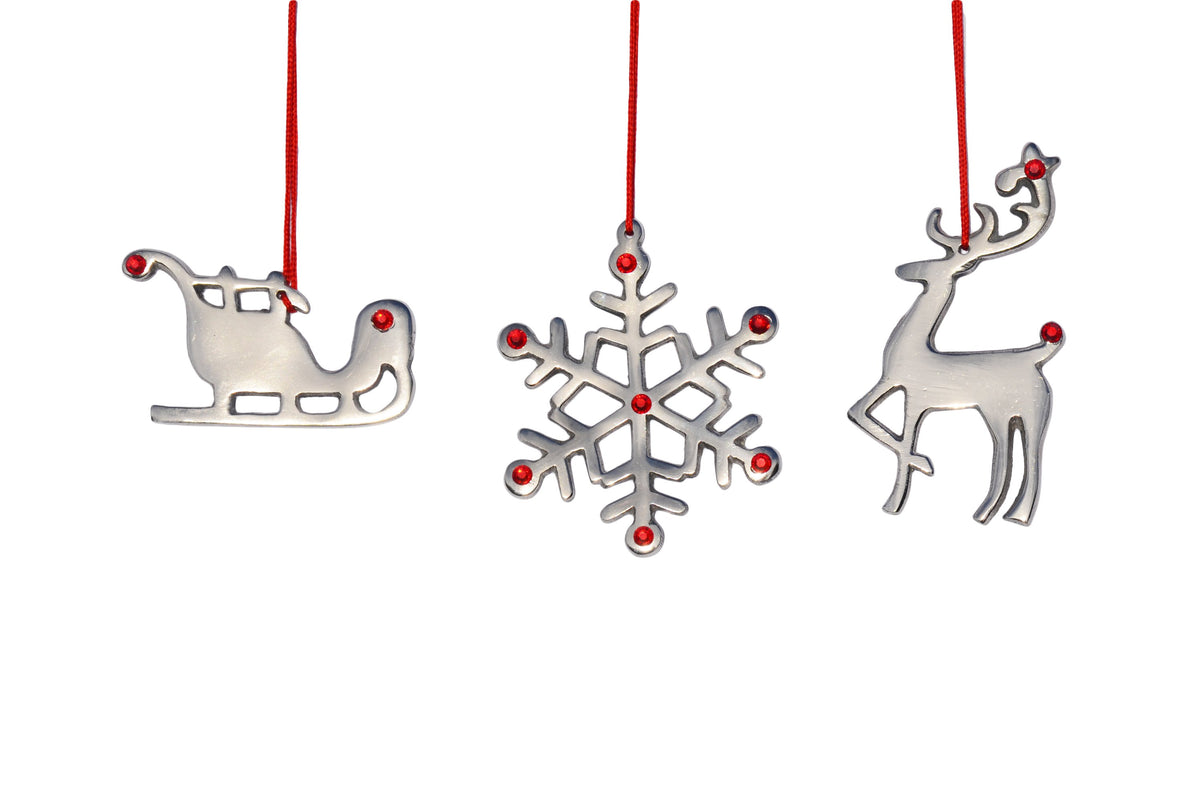 Vibhsa Snowflake Christmas Tree Ornament Decorations Set of 4