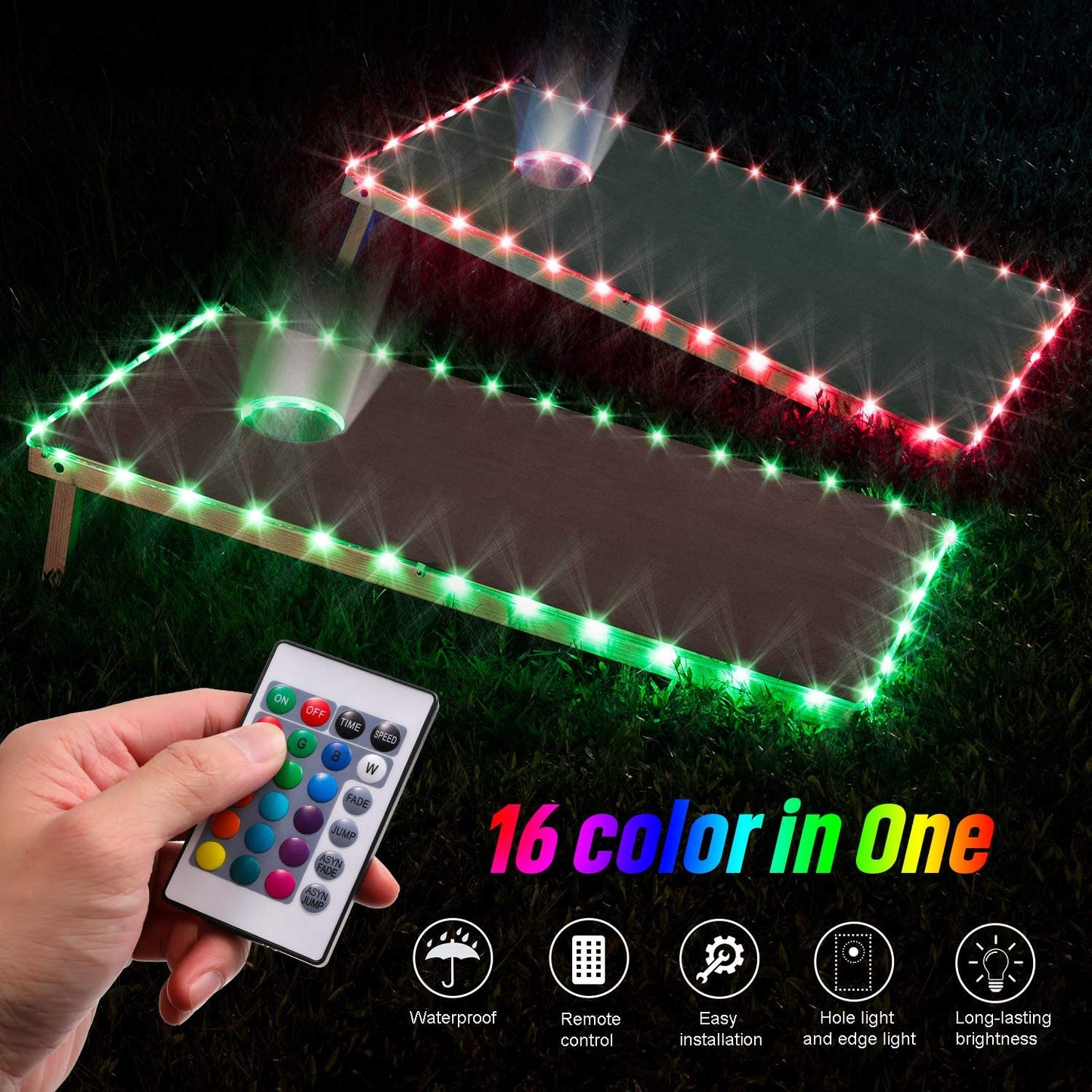 Outdoor Games Cornhole Lights