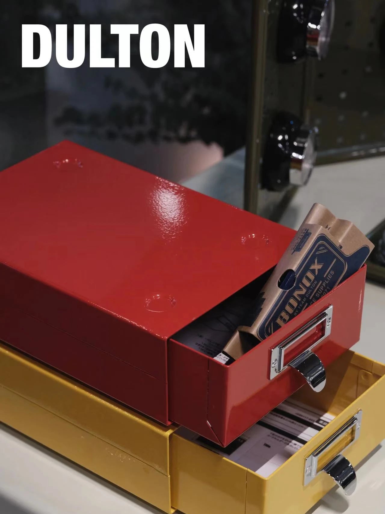 Metal Countertop Drawer Storage Box Stationery Cosmetics Classification Storage Box, Small