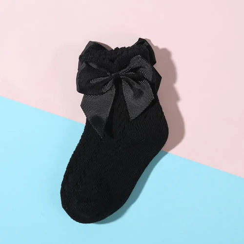 Newborn Baby Summer Mesh Girls Socks Fashion Bow Thin Socks for Girls Infant Clothes Accessories