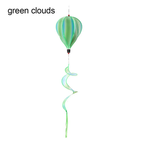 110CM Giant Rainbow Hot Air Balloon Garden Wind Spinners Pinwheels Whirligigs Windmill Toys for Yard Lawn Decorations Outdoor