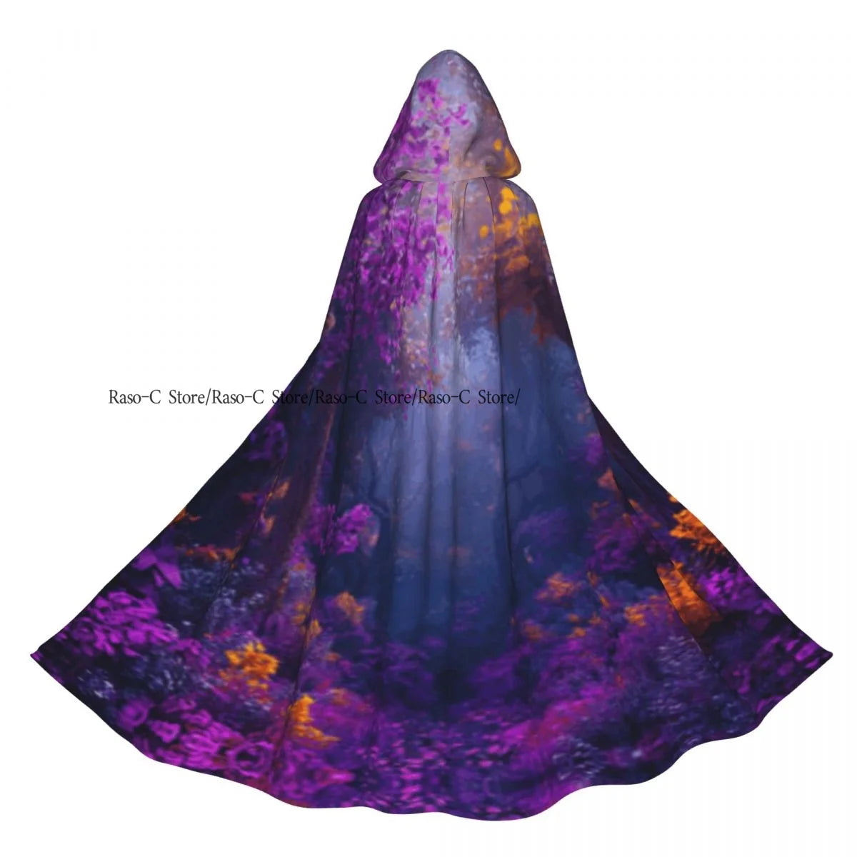 Hooded Cloak Unisex Cloak with Hood Beautiful Forest Landscape Cloak Vampire Witch Cape Cosplay Costume