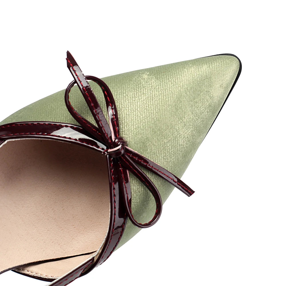 2025 New Summer Comfortable Black Green Women Slingback Sandals Sexy 5cm Med Thin Heels Lady Dress Shoes Plus Big Size 43 46